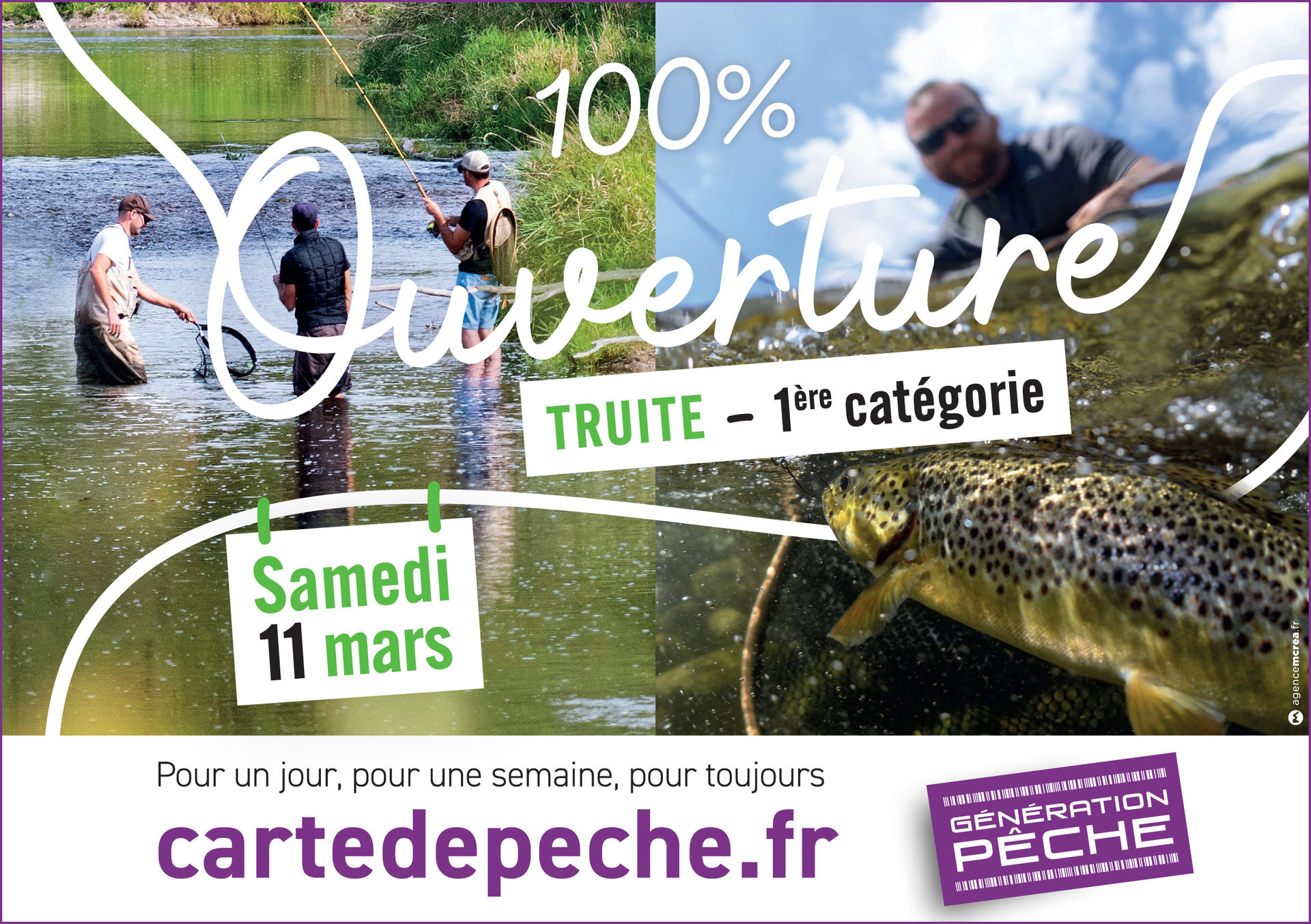 La règlementation de la pêche de la truite en Aveyron.